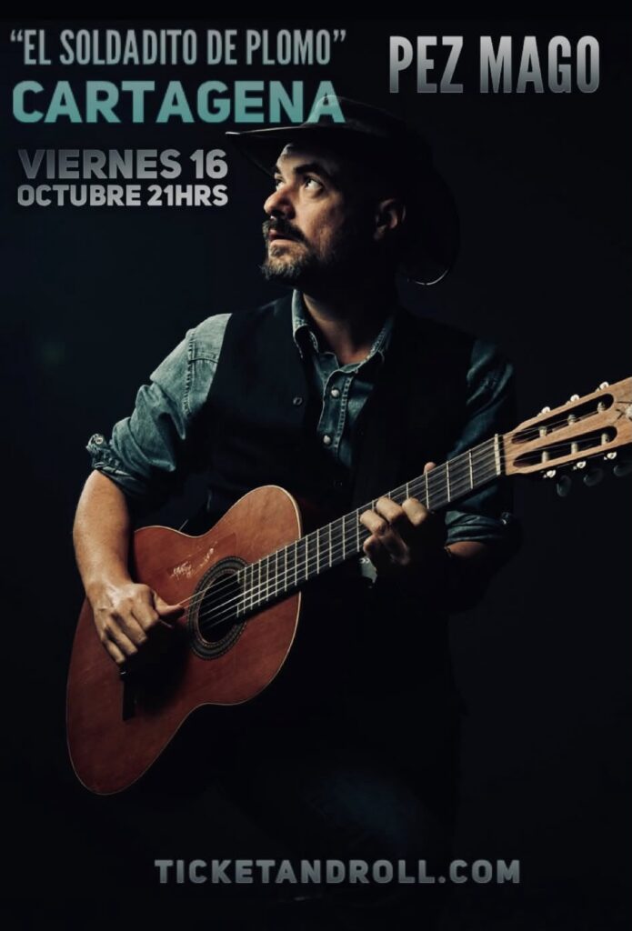 Cartel del concierto de Pez Mago en El Soldadito de Plomo, Cartagena, viernes 16 de octubre a las 21:00