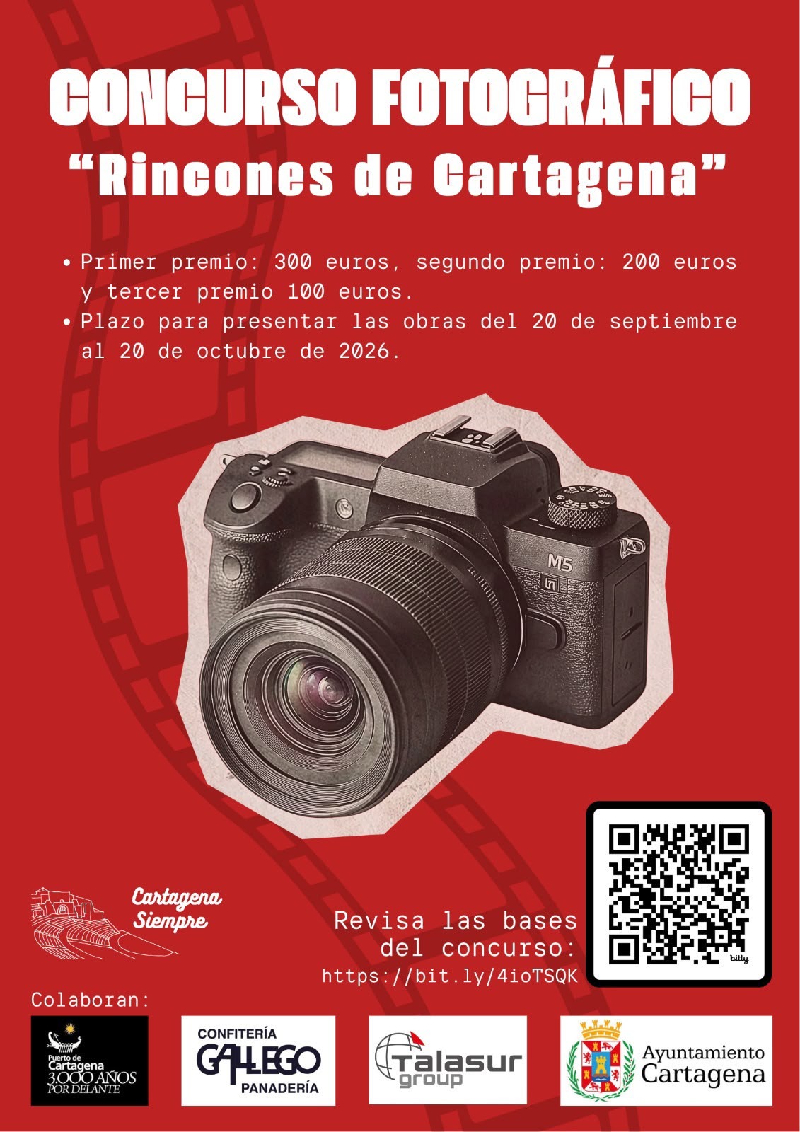 Cartel del I Concurso Fotográfico Rincones de Cartagena 2026, organizado por Cartagena Siempre